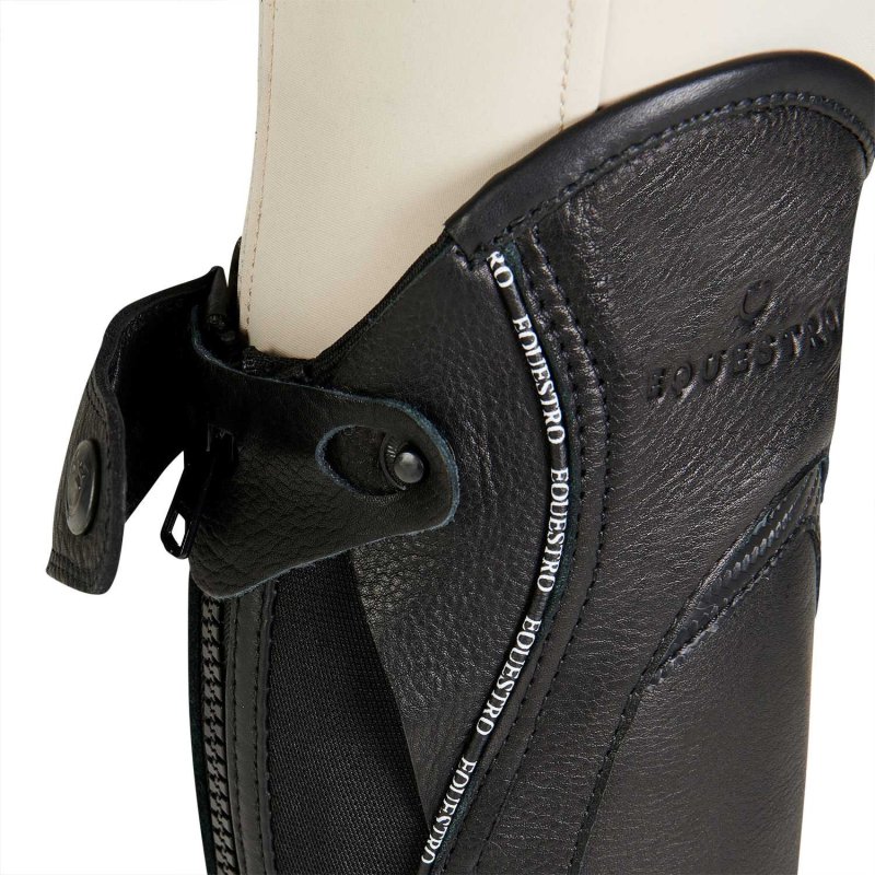 Equestro Ghette bambini con elastico morbido cuoio - Nero