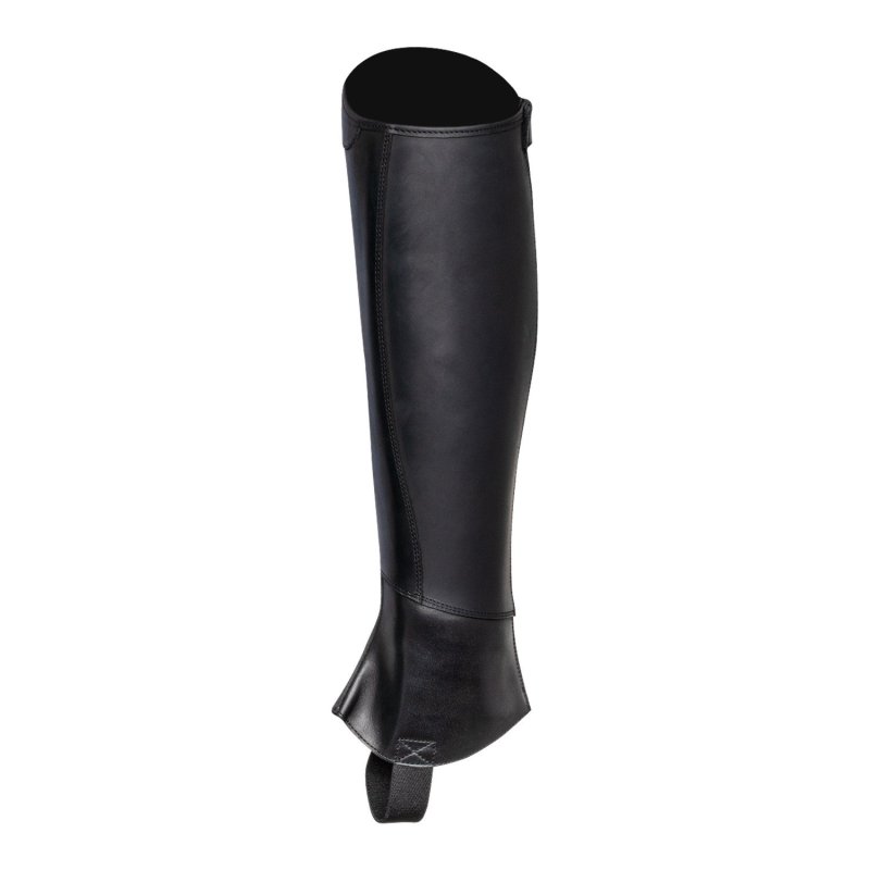 Equestro Ghette unisex con zip e fascia elastica posteriore - Nero