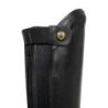 Equestro Ghette unisex con zip e fascia elastica posteriore - Nero