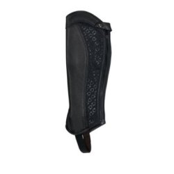 Equestro Ghette unisex fascia elastica con loghi - Nero