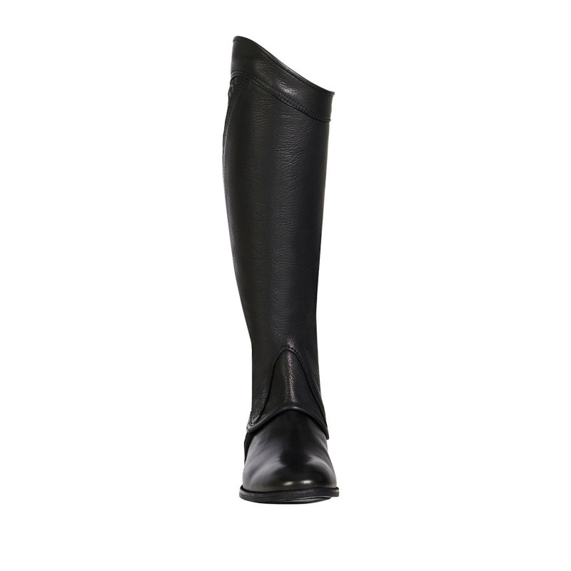 Equestro Ghette unisex fascia elastica con loghi - Nero