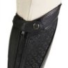Equestro Ghette unisex fascia elastica con loghi - Nero