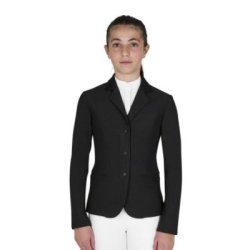 Equestro Giacca bambini unisex concorso zip e bottoni - Nero