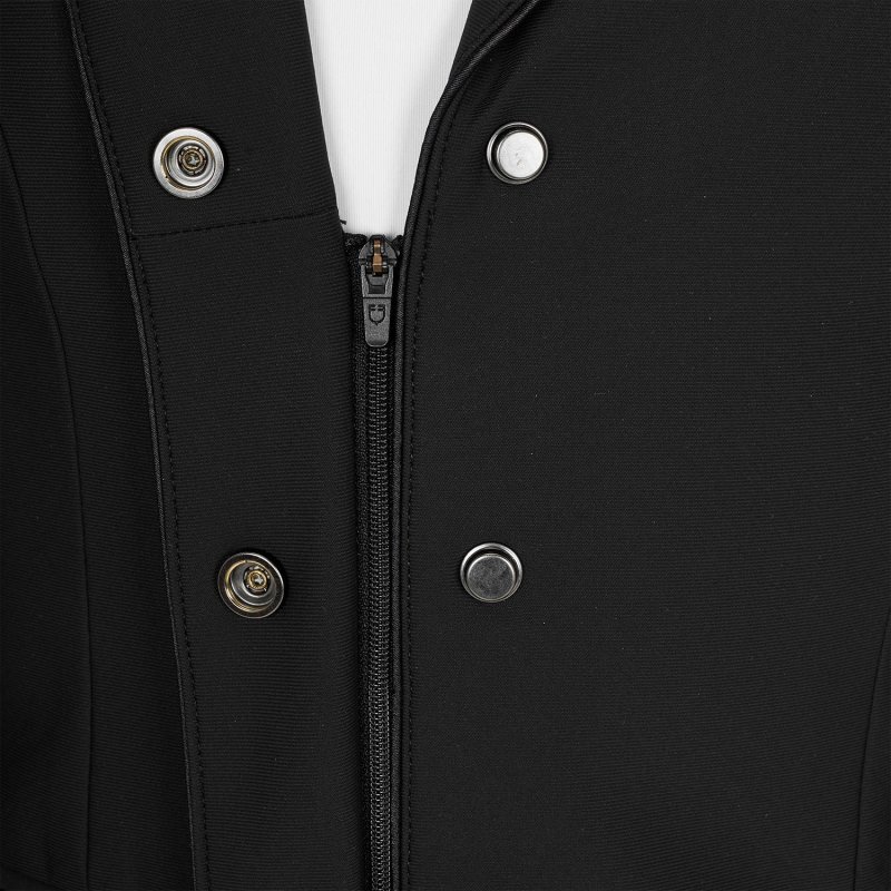 Equestro Giacca bambini unisex concorso zip e bottoni - Nero