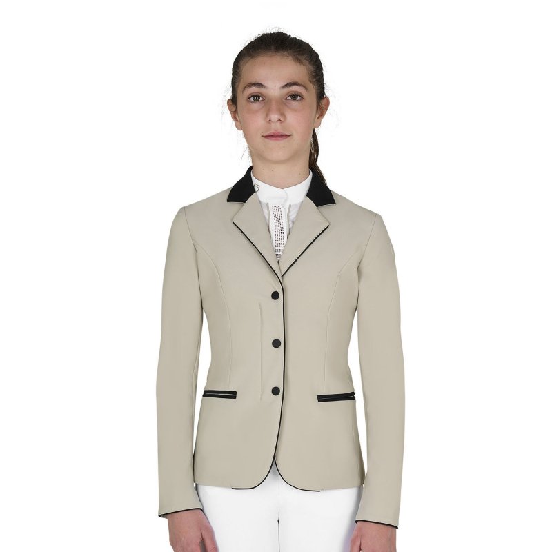 Equestro Giacca bambini unisex concorso zip e bottoni - OXFORD TAN (15-1306)