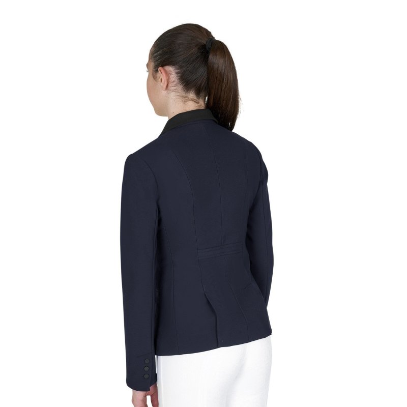Equestro Giacca bambini unisex concorso zip e bottoni - Blu navy