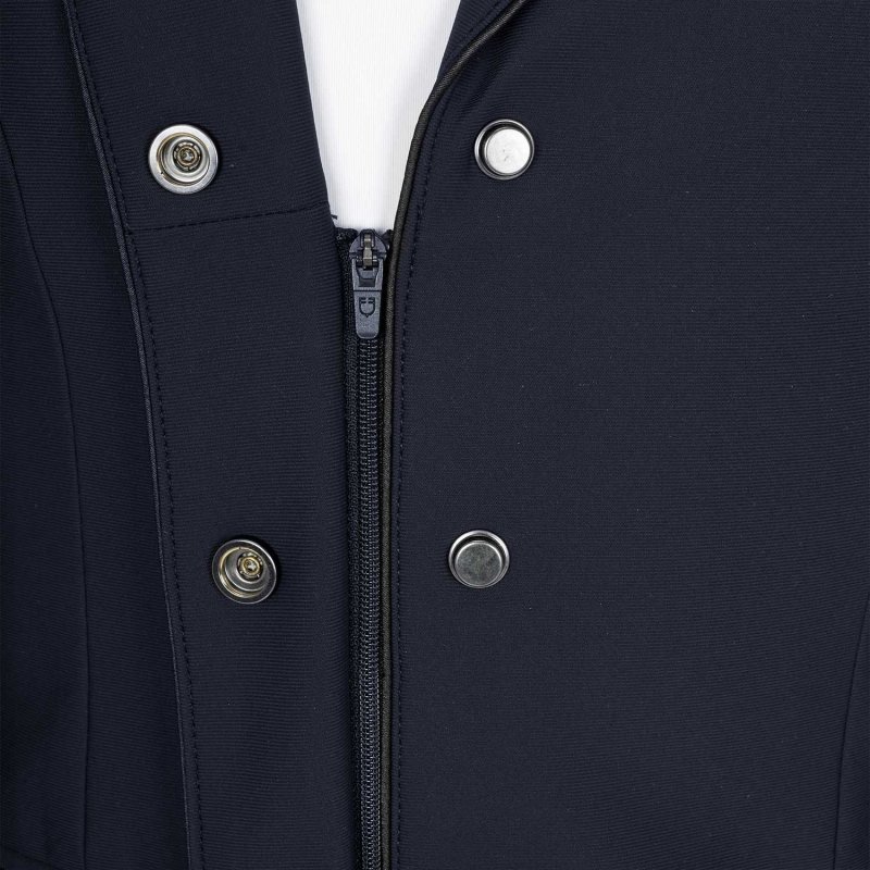 Equestro Giacca bambini unisex concorso zip e bottoni - Blu navy