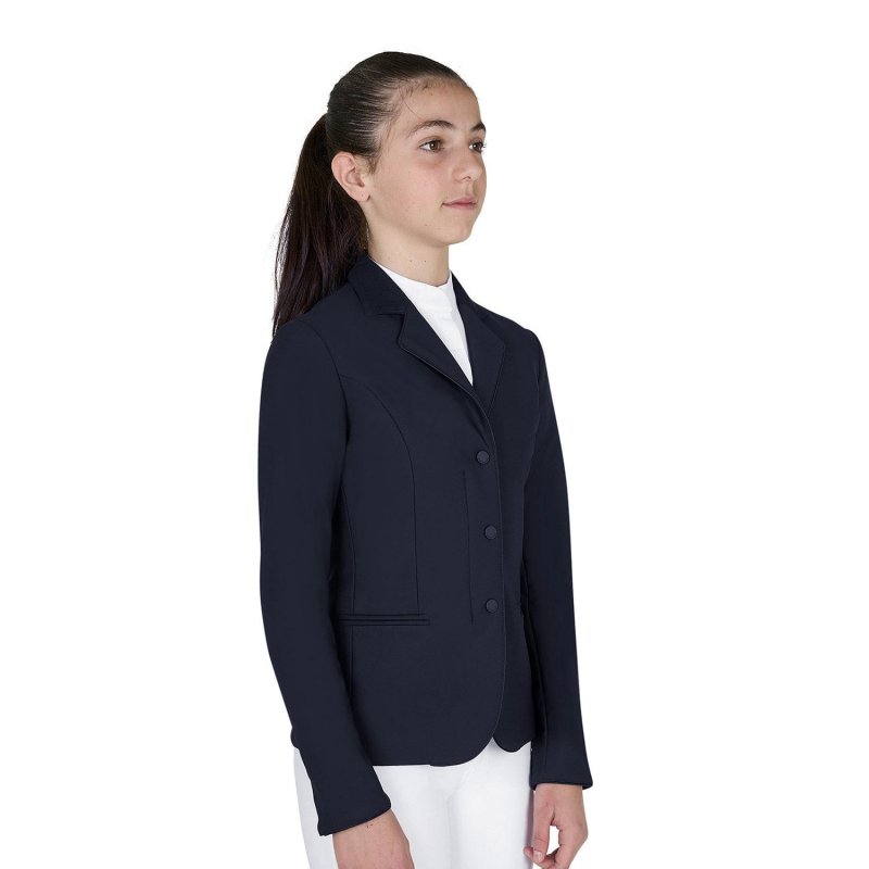 Equestro Giacca bambini unisex concorso zip e bottoni - Blu navy