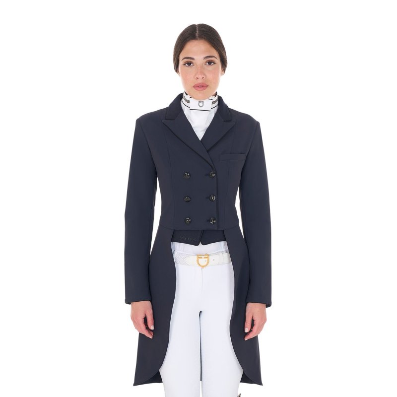 Equestro Frac donna da concorso in tessuto tecnico - Blu navy