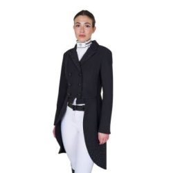 Equestro Frac donna in tessuto tecnico con strass - Nero