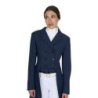 Equestro Frac donna in tessuto tecnico con strass - Blu navy