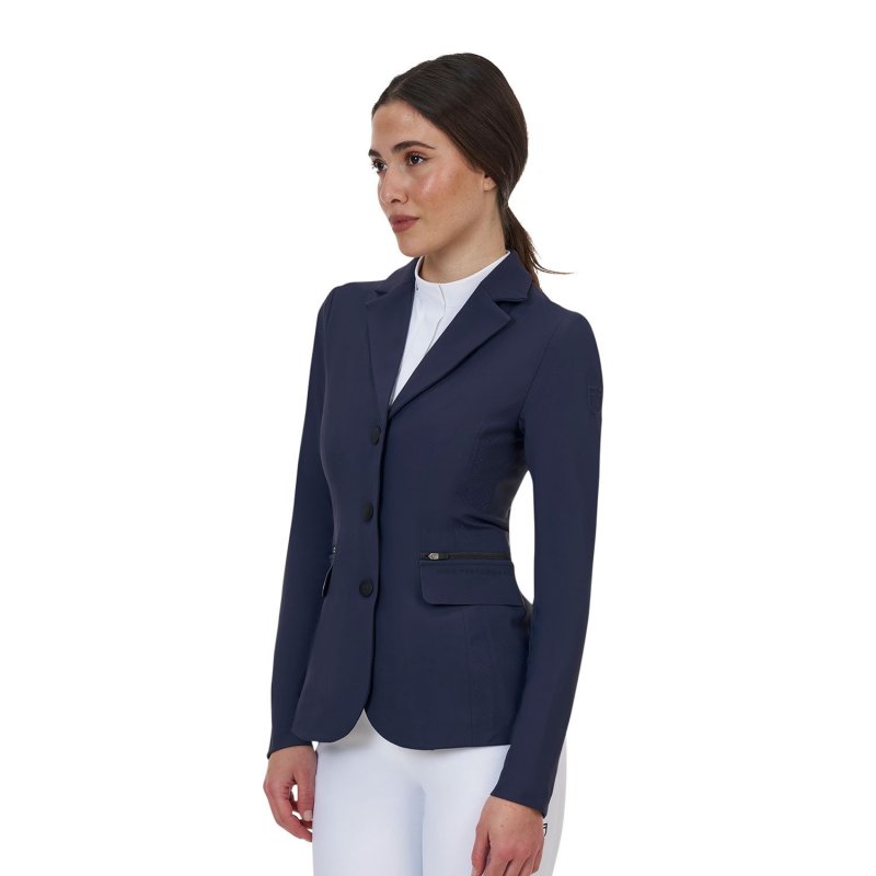 Equestro Giacca concorso donna Ridertechnology 2.0 cuciture termosaldate - Blu navy