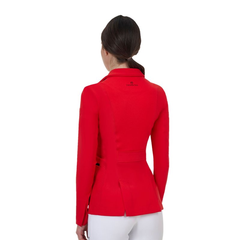 Equestro Giacca concorso donna Ridertechnology 2.0 cuciture termosaldate - Rosso
