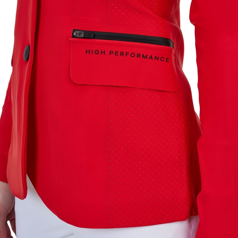 Equestro Giacca concorso donna Ridertechnology 2.0 cuciture termosaldate - Rosso