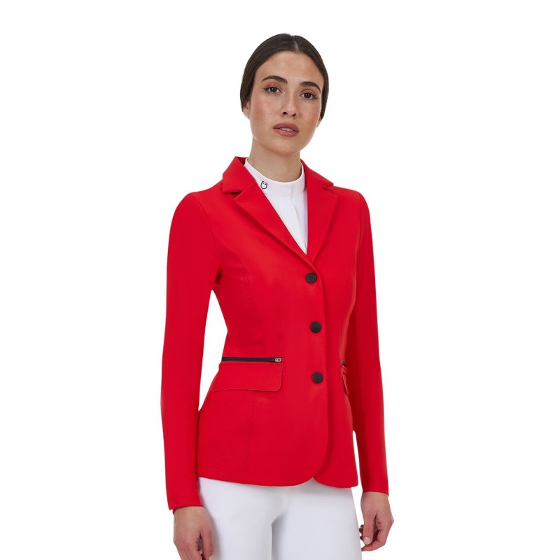 Equestro Giacca concorso donna Ridertechnology 2.0 cuciture termosaldate - Rosso
