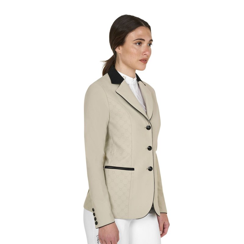 Equestro Giacca donna concorso Monogram tre bottoni - OXFORD TAN (15-1306)