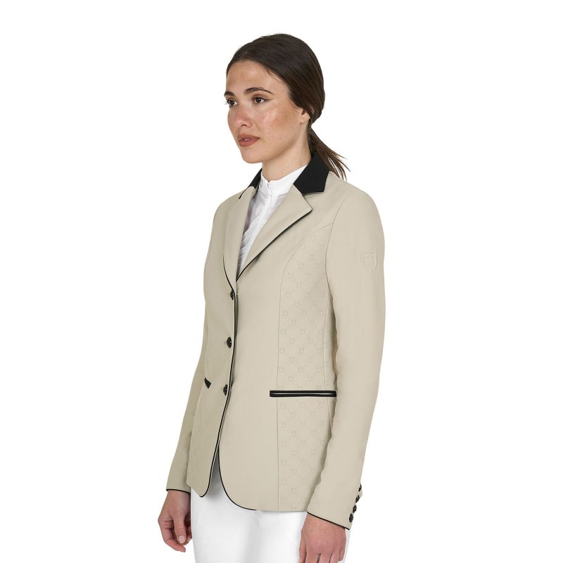 Equestro Giacca donna concorso Monogram tre bottoni - OXFORD TAN (15-1306)
