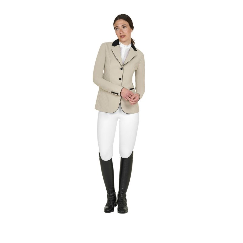 Equestro Giacca donna concorso Monogram tre bottoni - OXFORD TAN (15-1306)