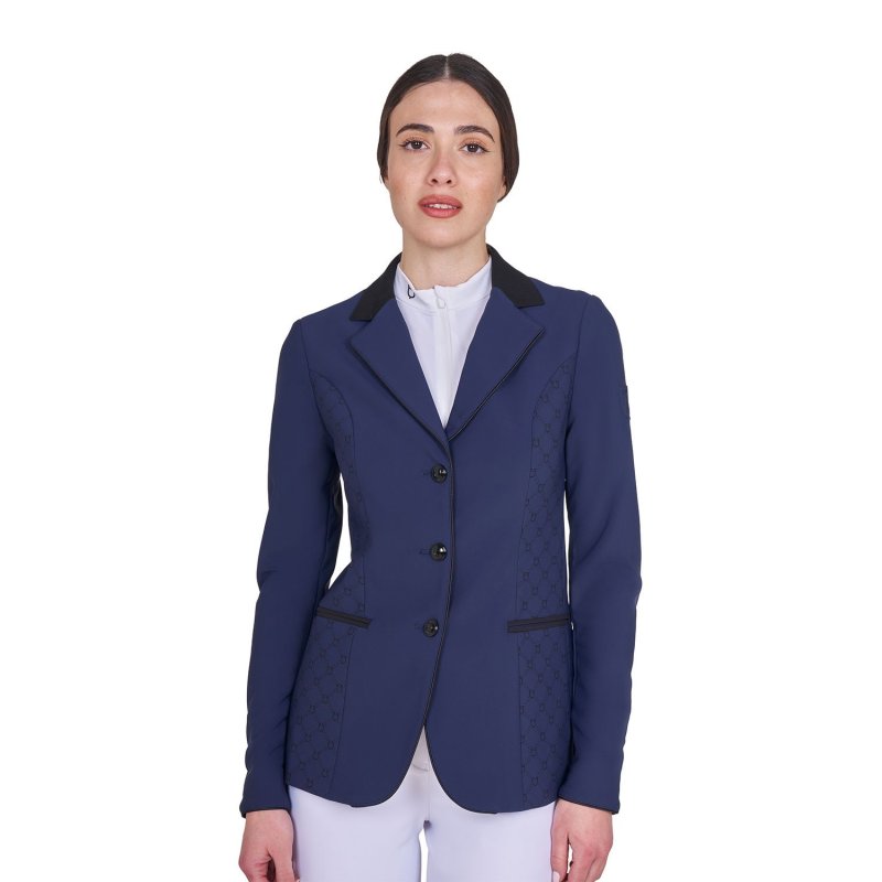 Equestro Giacca donna concorso Monogram tre bottoni - Blu navy