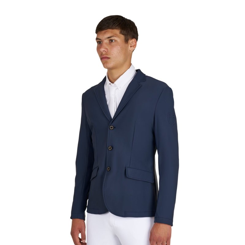 Equestro Giacca concorso uomo Girasol con logo a rilievo - Blu navy