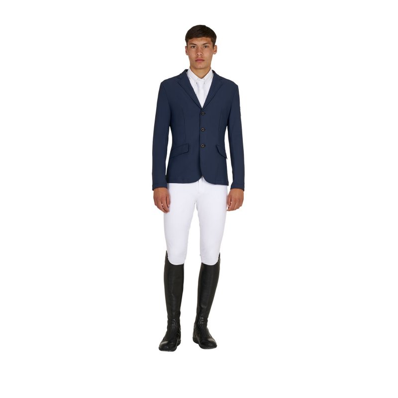 Equestro Giacca concorso uomo Girasol con logo a rilievo - Blu navy