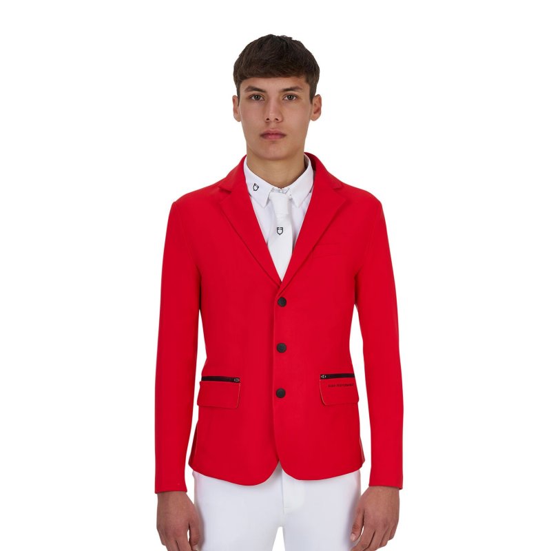 Equestro Giacca concorso uomo Ridertechnology 2.0 cuciture termosaldate - Rosso