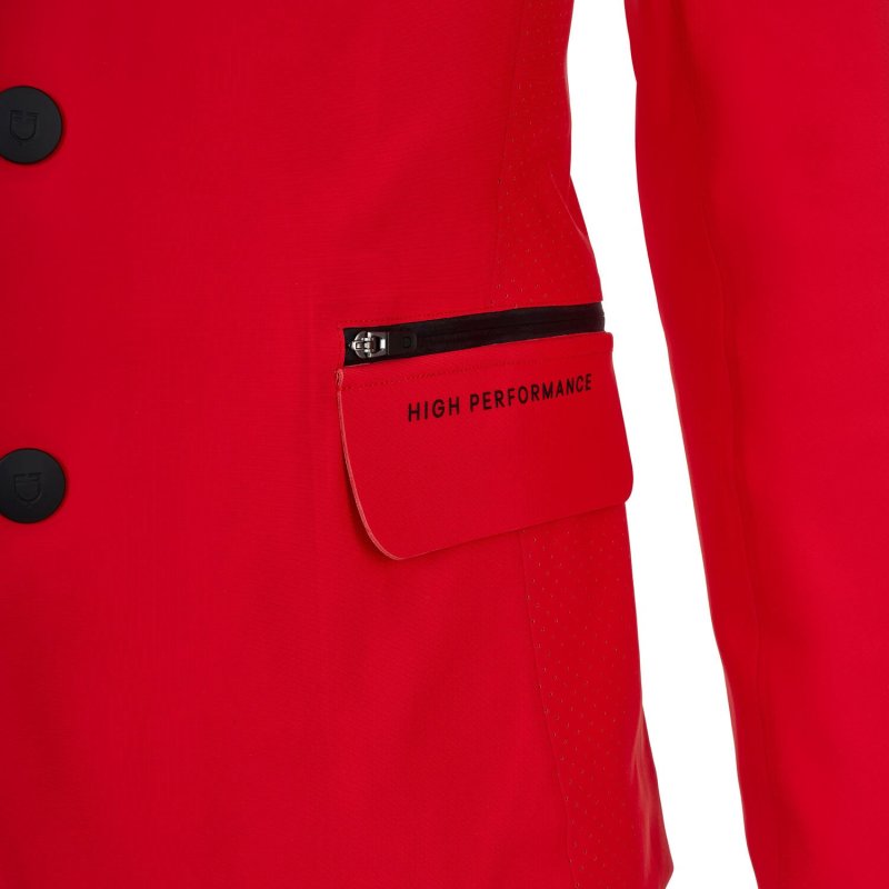 Equestro Giacca concorso uomo Ridertechnology 2.0 cuciture termosaldate - Rosso