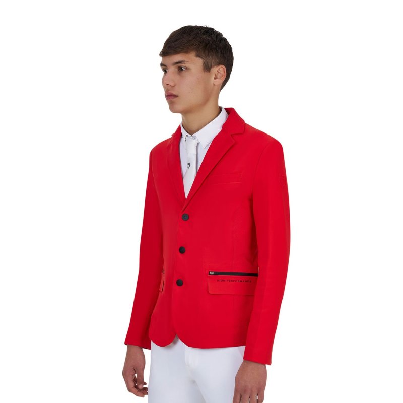 Equestro Giacca concorso uomo Ridertechnology 2.0 cuciture termosaldate - Rosso