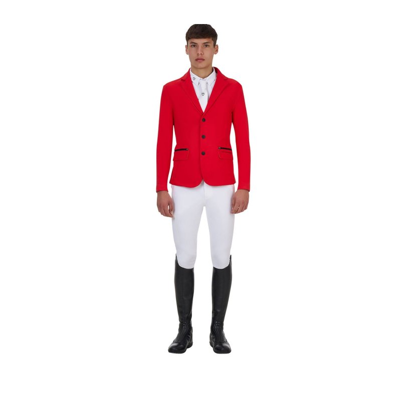 Equestro Giacca concorso uomo Ridertechnology 2.0 cuciture termosaldate - Rosso