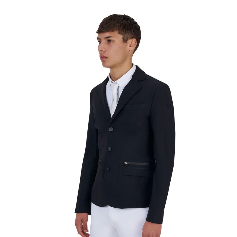 Equestro Giacca concorso uomo Ridertechnology 2.0 cuciture termosaldate - Nero