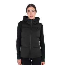 Equestro Smanicato tecnico donna con cappuccio Ridertechnology 2.0 - Nero