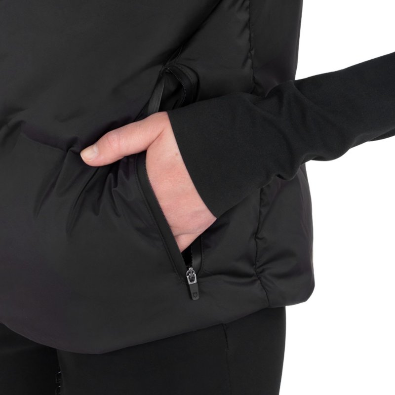 Equestro Smanicato tecnico donna con cappuccio Ridertechnology 2.0 - Nero