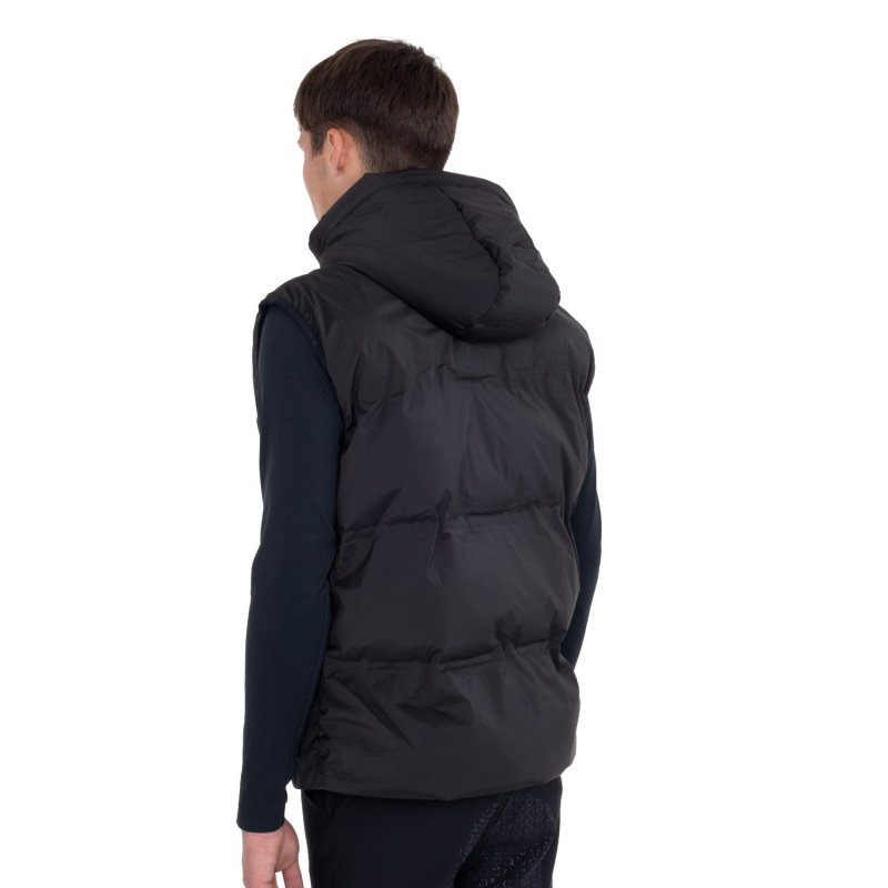 Equestro Smanicato tecnico uomo con cappuccio Ridertechnology 2.0 - Nero
