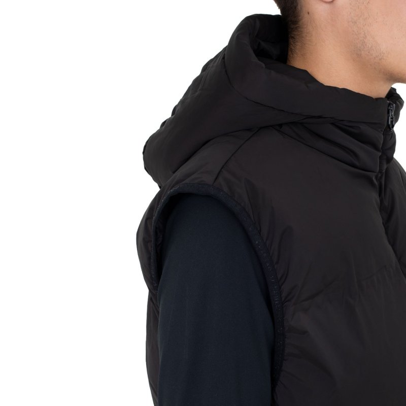 Equestro Smanicato tecnico uomo con cappuccio Ridertechnology 2.0 - Nero