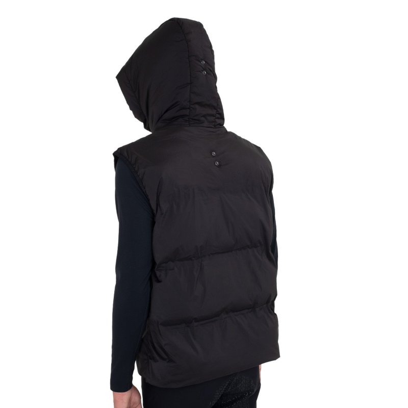 Equestro Smanicato tecnico uomo con cappuccio Ridertechnology 2.0 - Nero