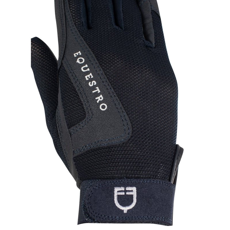 Equestro Guanti bambini in tessuto tecnico - Blu navy