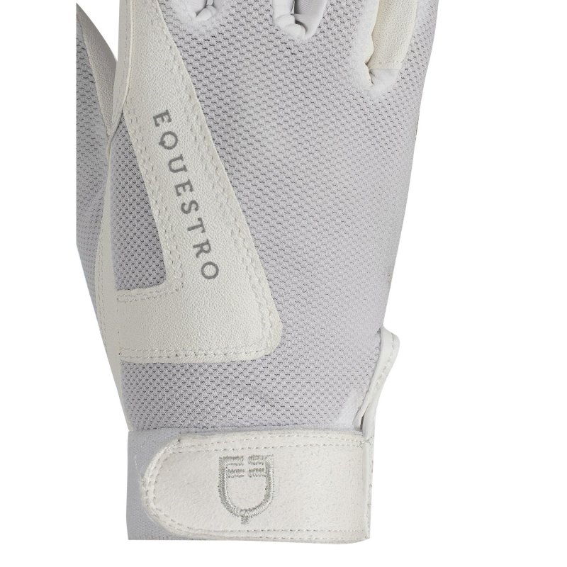 Equestro Guanti bambini in tessuto tecnico - Bianco