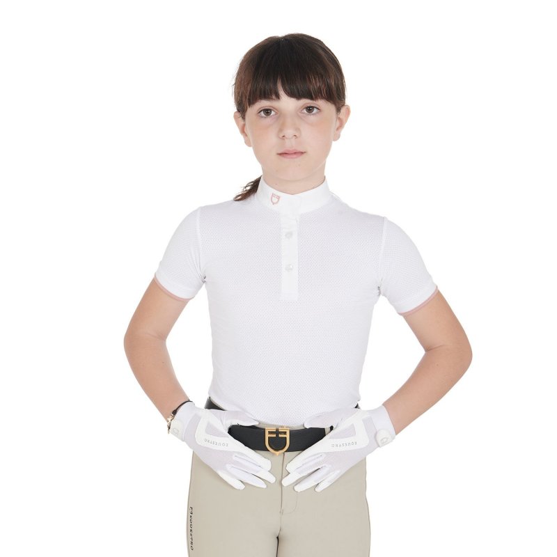 Equestro Guanti bambini in tessuto tecnico - Bianco