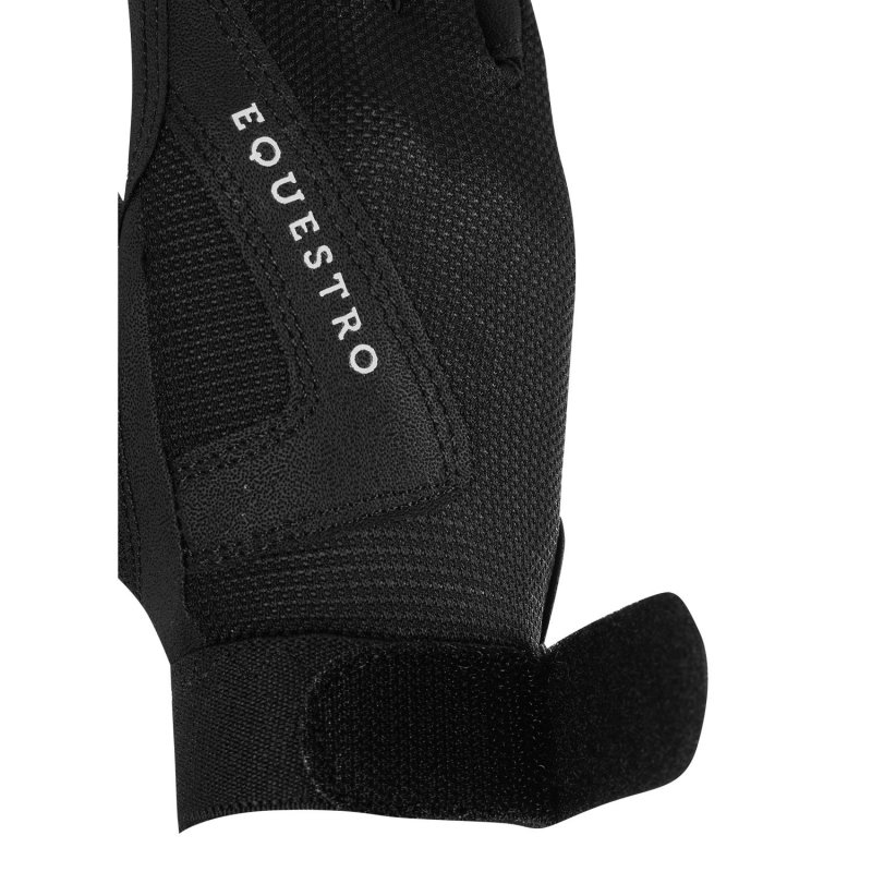 Equestro Guanti bambini in tessuto tecnico - Nero