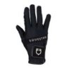 Equestro Guanti in tessuto tecnico con logo multicolor - Nero