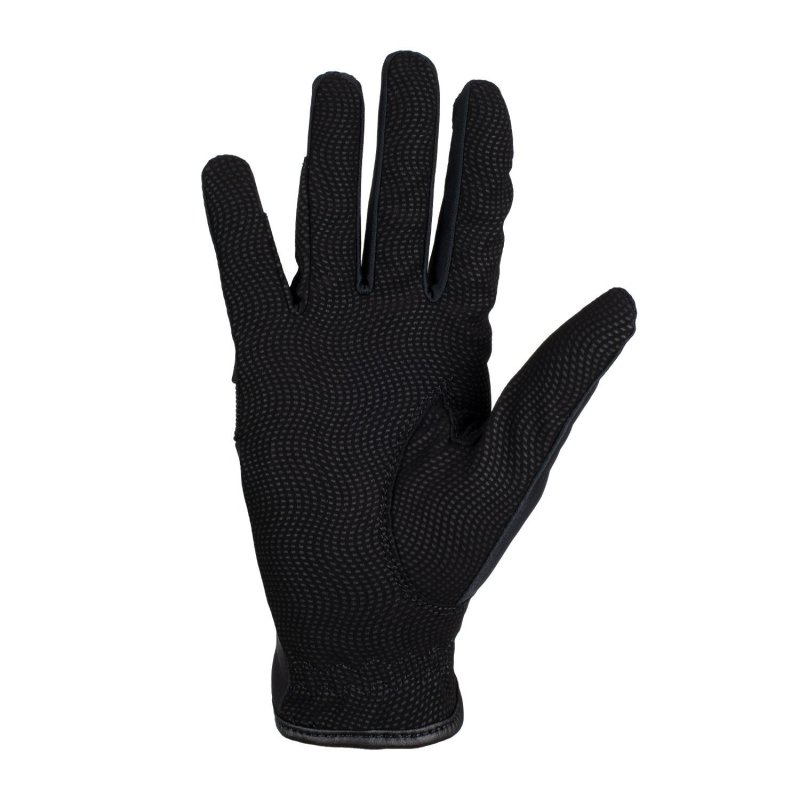 Equestro Guanti in tessuto tecnico con logo multicolor - Nero