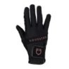 Equestro Guanti in tessuto tecnico con logo multicolor - Nero