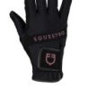 Equestro Guanti in tessuto tecnico con logo multicolor - Nero