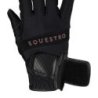 Equestro Guanti in tessuto tecnico con logo multicolor - Nero
