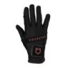 Equestro Guanti in tessuto tecnico con logo multicolor - Nero