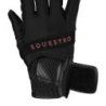 Equestro Guanti in tessuto tecnico con logo multicolor - Nero