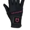 Equestro Guanti in tessuto tecnico con logo multicolor - Nero