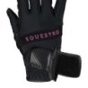 Equestro Guanti in tessuto tecnico con logo multicolor - Nero