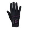 Equestro Guanti in tessuto tecnico con logo multicolor - Nero