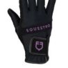 Equestro Guanti in tessuto tecnico con logo multicolor - Nero